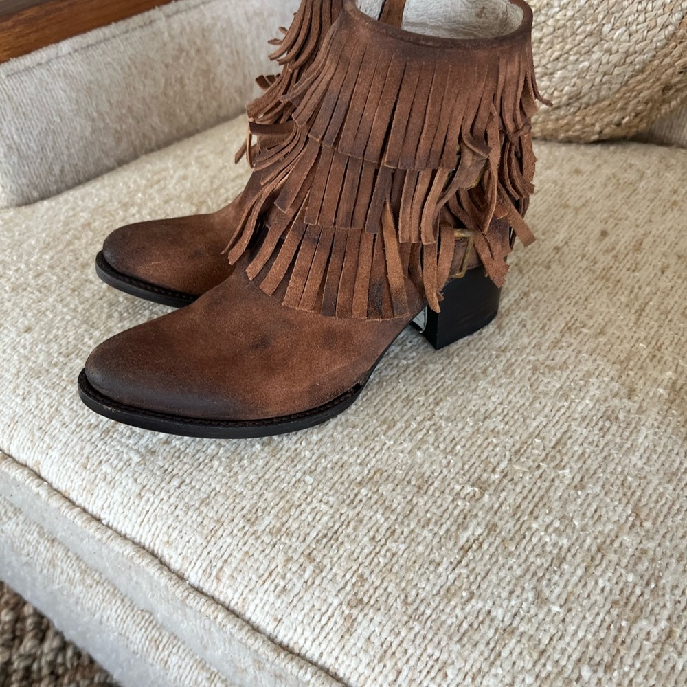 Freebird Bella fringe ankle boots, 6